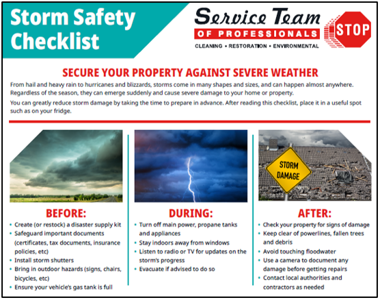 Storm Damage Safety Checklist